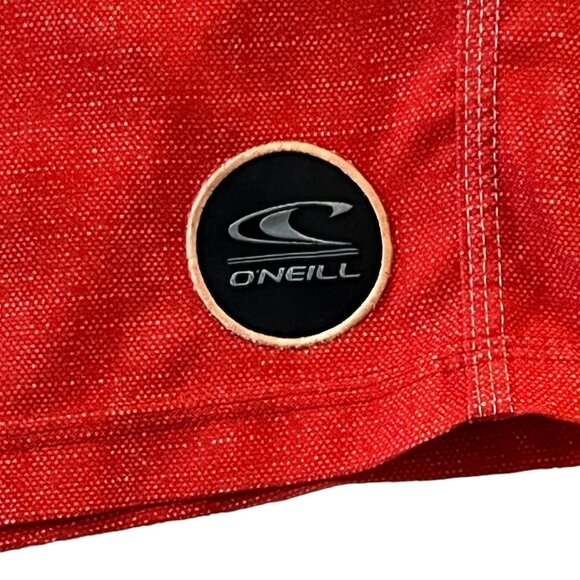O’Neill Hyperfreak Boardshorts Size 31 Trunks Colorblock Stripe Stretch Red - Picture 7 of 16